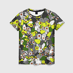 Женская футболка Камуфляж с авокадо