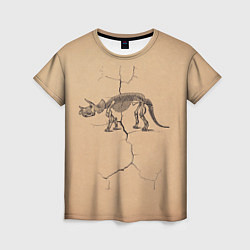 Женская футболка Triceratops skeleton