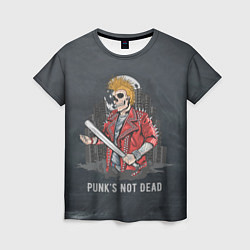 Женская футболка Punk??s Not Dead