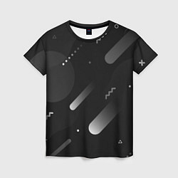 Женская футболка Падение комет в космосе