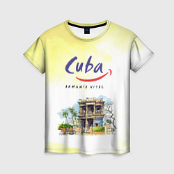 Футболка женская Куба, цвет: 3D-принт