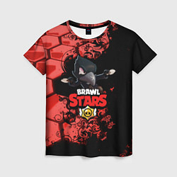 Футболка женская BRAWL STARS CROW, цвет: 3D-принт