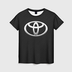 Женская футболка Toyota carbon