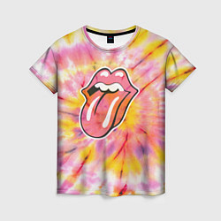 Женская футболка Rolling Stones tie-dye