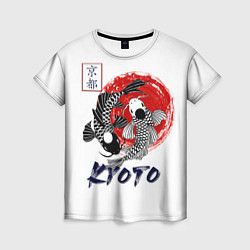 Женская футболка Карпы Кои Киото