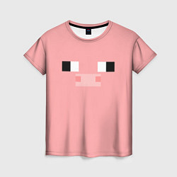 Женская футболка Minecraft Pig