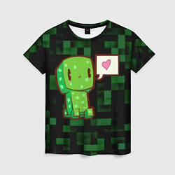 Женская футболка Minecraft Creeper