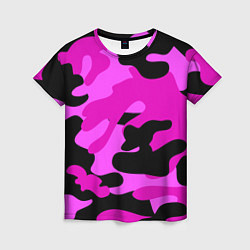 Женская футболка Цветной камуфляж