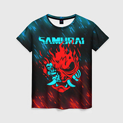 Женская футболка CYBERPUNK 2077 SAMURAI
