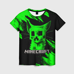 Женская футболка MINECRAFT CREEPER CAT