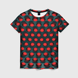 Женская футболка Раскалённый красный 3Д