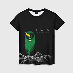 Женская футболка Owl blacklist