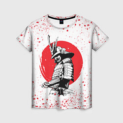 Женская футболка Самурай в каплях крови Z
