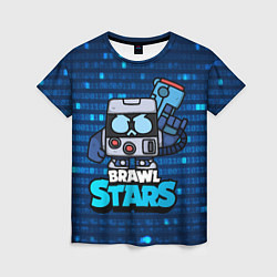 Женская футболка Virus 8 bit brawl stars Blue