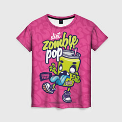 Футболка женская Зомби диета граффити, цвет: 3D-принт