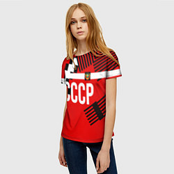 Футболка женская Форма сборной по футболу 1991, цвет: 3D-принт — фото 2