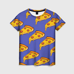 Женская футболка Кусочки пиццы