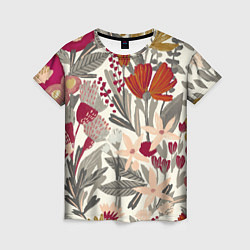 Женская футболка Полевые цветы