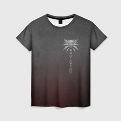 Женская футболка Эмблема Ведьмак