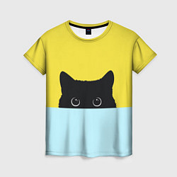 Женская футболка Кот в засаде