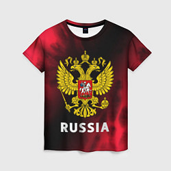 Футболка женская RUSSIA РОССИЯ, цвет: 3D-принт