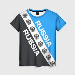 Женская футболка RUSSIA SPORT