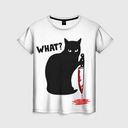 Женская футболка What Cat