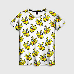 Женская футболка Among us Pikachu