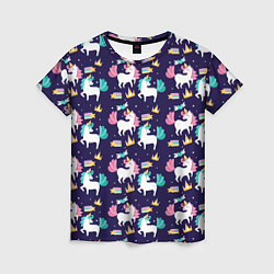 Женская футболка Unicorn pattern