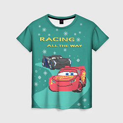 Женская футболка Racing all the way