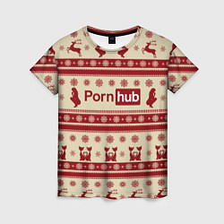 Женская футболка Pornhub Новый год