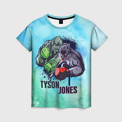 Женская футболка Тайсон против Джонса