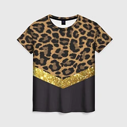 Женская футболка Леопардовый принт