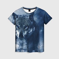 Женская футболка Красивый волк