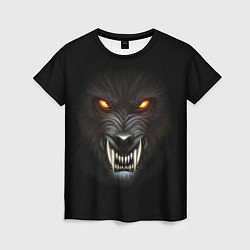 Женская футболка Злой Волк