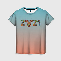 Женская футболка 2021 Год быка