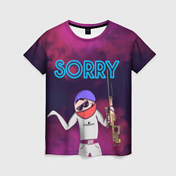 Женская футболка Sorry CS GO