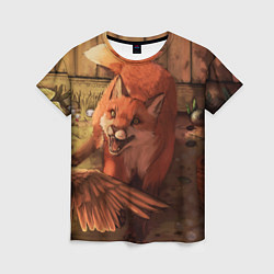 Женская футболка Хищная лисица