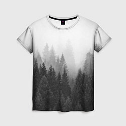 Женская футболка Туманный лес