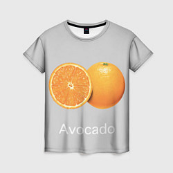 Женская футболка Orange avocado