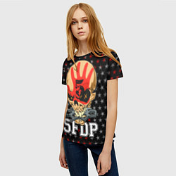 Футболка женская Five Finger Death Punch 3, цвет: 3D-принт — фото 2