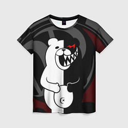 Футболка женская MONOKUMA МОНОКУМА DANGANRO, цвет: 3D-принт