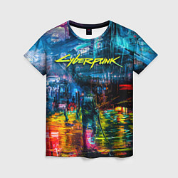 Женская футболка Сyberpunk City