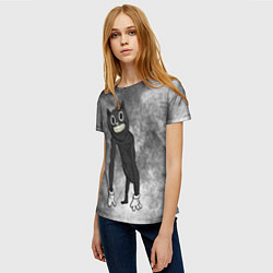 Футболка женская Cartoon cat, цвет: 3D-принт — фото 2