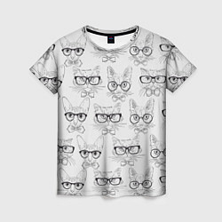 Женская футболка Кошки в очках