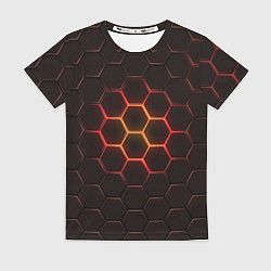 Женская футболка Техно Соты