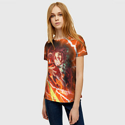 Футболка женская КЛИНОК РАССЕКАЮЩИЙ ДЕМОНОВ, цвет: 3D-принт — фото 2