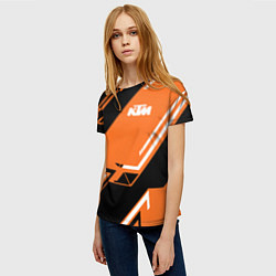 Футболка женская KTM КТМ SPORT, цвет: 3D-принт — фото 2