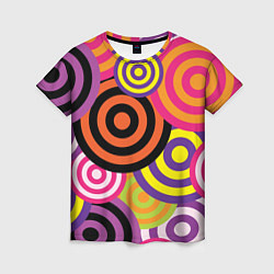 Женская футболка Аннотация разноцветных кругов