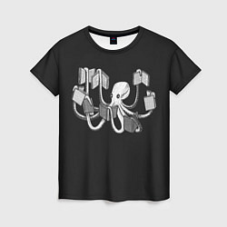 Женская футболка Octopus Book